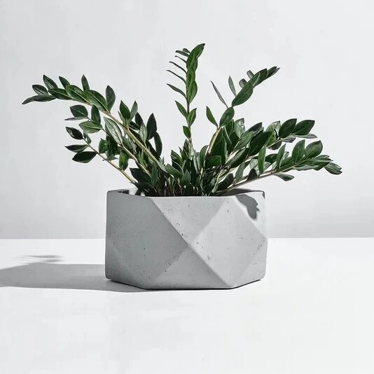 Кашпо Low Rombo grey 