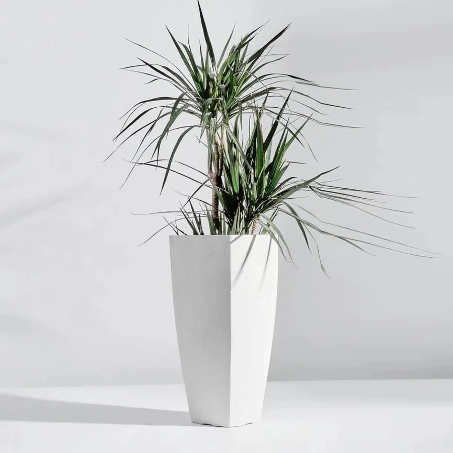 Кашпо Trapezoid white 