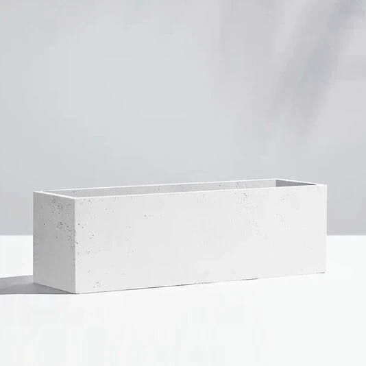 Кашпо Low-Rectangle white