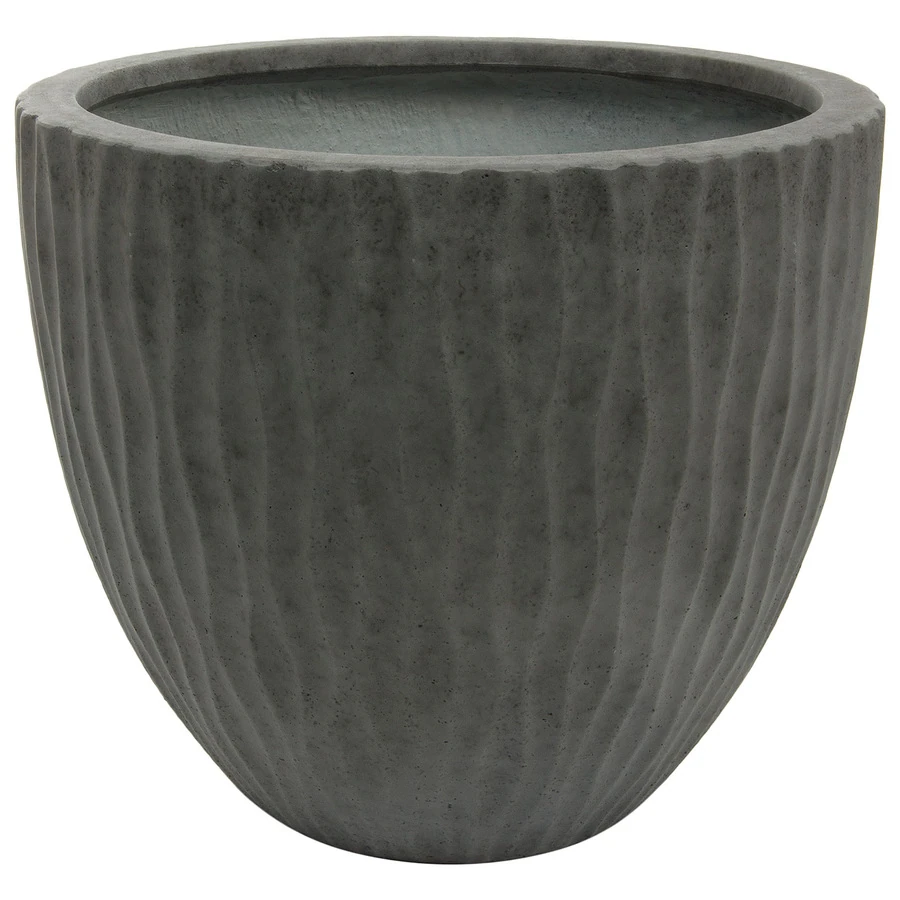 Кашпо Nobilis Marco "Waves dark grey Round" 