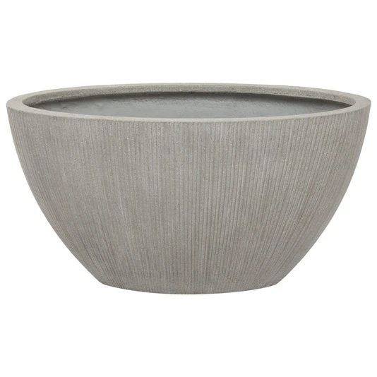 Кашпо Nobilis Marco "Vertical stripes rough cement Oval"