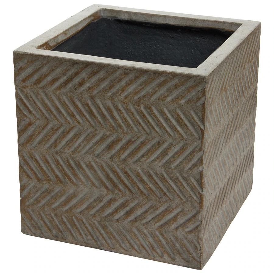 Кашпо Nobilis Marco "Fishbone fossil wood Cube"