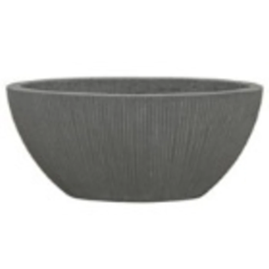 Кашпо Nobilis Marco "Vertical stripes rough-cement Oval"